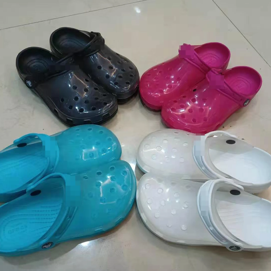 

BUSY GIRL XY1028-1 Women's clear clogs sandals custom slippers summer clog, Blue/white/black/plum