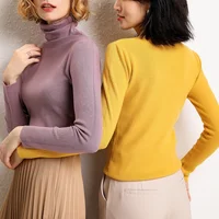 

Newest Wool Pure Cashmere Sweater Women Thicken Pullovers Pull Femme High Neck Knitwear Sweaters Plus Size S-XXXL Sweater