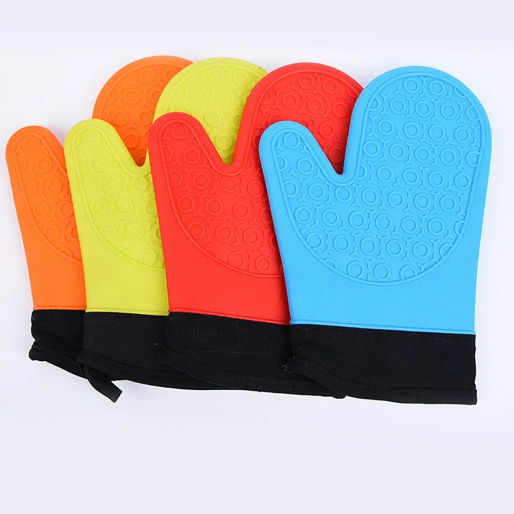 

Genuine Universal Coated Thin Bath Household For Oven Insulated Barbeque Silicone Gloves, Customized color