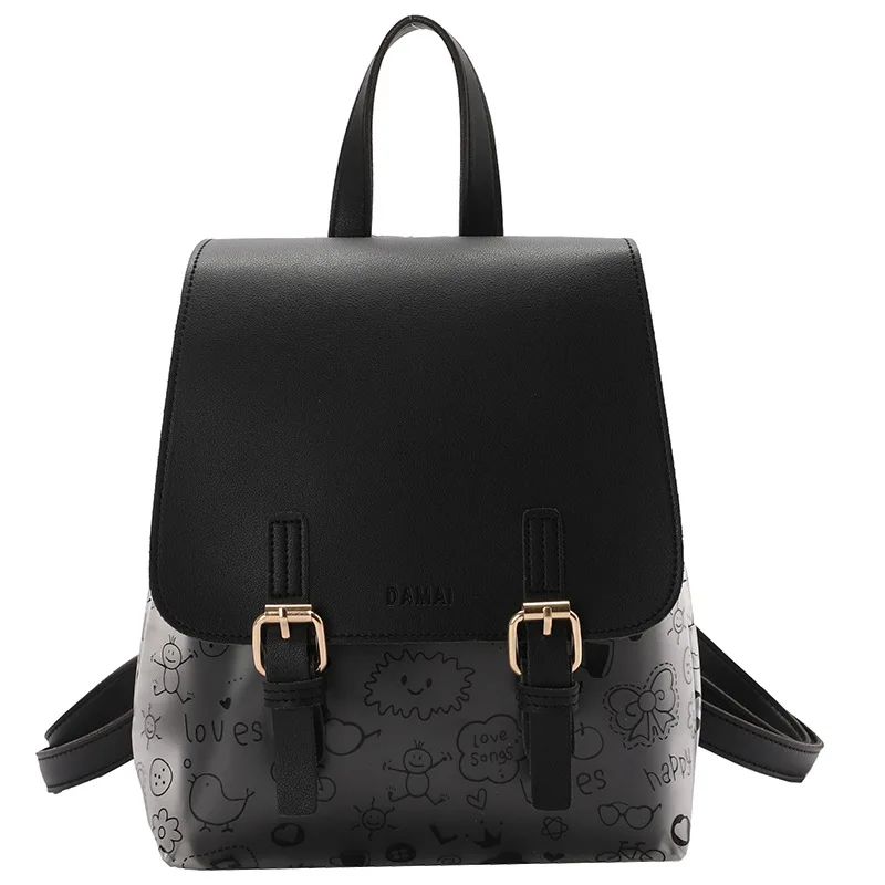 

OEM custom logo pvc clear stylish bags waterproof black transparent backpacks for women