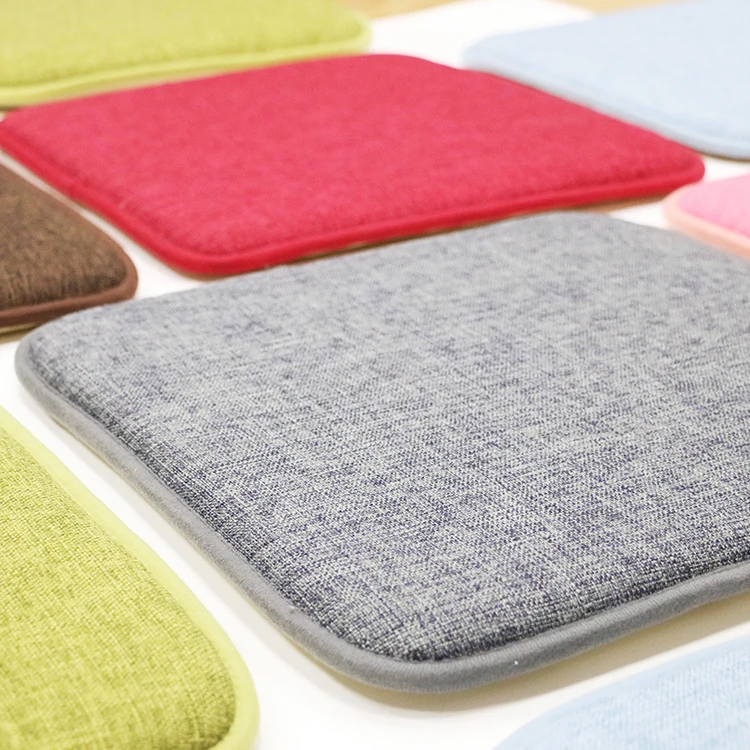 装饰亚麻记忆泡沫海绵坐垫办公椅座椅沙发垫垫 - buy chair cushion