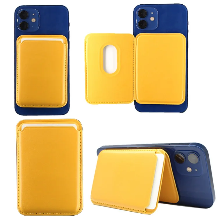 

purse case phone card holder folding magnet italian leather for apple iphone 12 magsafing wallet, 6 colors