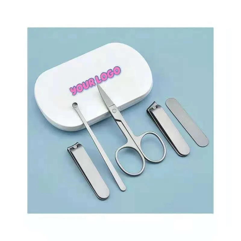 

Stainess steel Eyebrow trimmer Ear spoon metal nail file manicure tools manicure supplies Nail clippers set