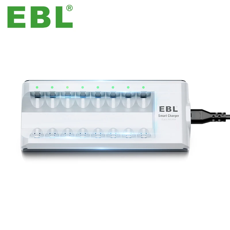 

EBL Quick Charger Rechargeable AA AAA Battery Charger With 8 Bay Slot