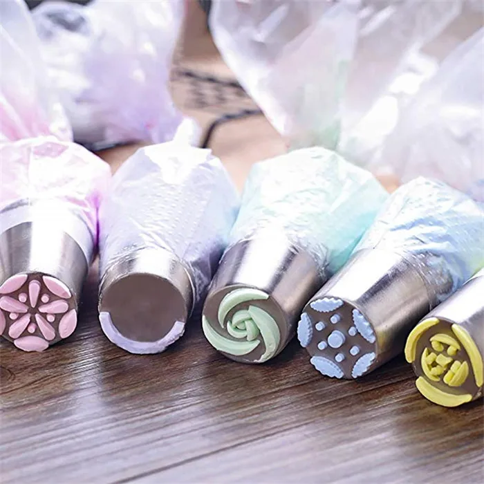 
russian pastry nozzles stainless steel icing piping tips of cake cupcake Decorating Kit 