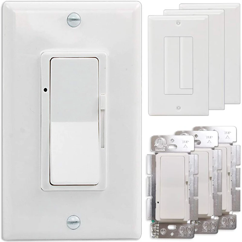 Keygma 300W AC 120 277V 3 Way Light Switch and Dimmer With US For Dimmable LED