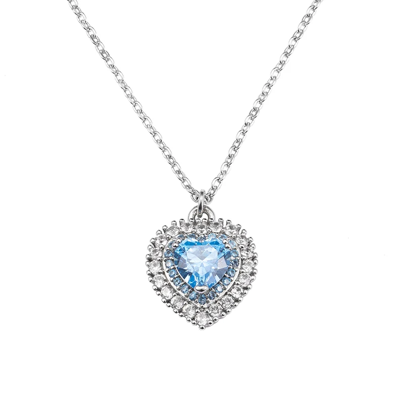 

2022 Best Selling 925 sterling silver Heart Necklace Fashion Pendant Necklace Jewelry For Wedding