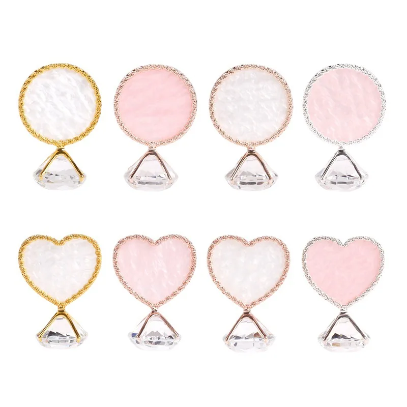 

Diamond bottom Jewelry nail art stand display l Palette new heart-shaped creative tips display board with metal frame, Pink +white