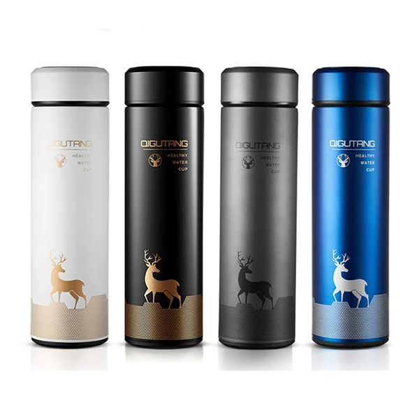 

2021 Private Label Thermos Sailess Steel Thermas Water Bottle Insulted Smart Water Bottle With LED, Red,pink,black,blue,gold
