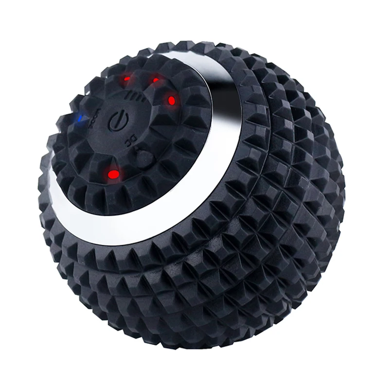 

Waterproof Cheap Electronic Yoga Fitness Therapy Massage Ball With 4 Speeds Vibrating Massage Ball, Pink, black, green, red