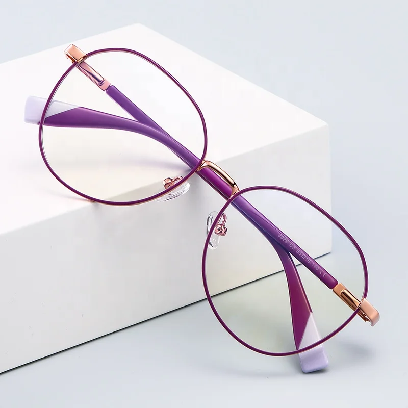 

2022 Hot Selling High Quality Women Men Eyeglasses Anti Blue Light Glasses Retro Fashion Metal Optical Frames