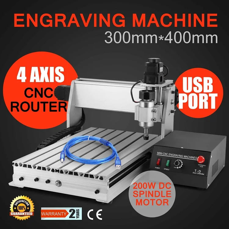 Small Desktop Wood 3d Cnc Router 3040t/mini Aluminum Milling Drilling ...