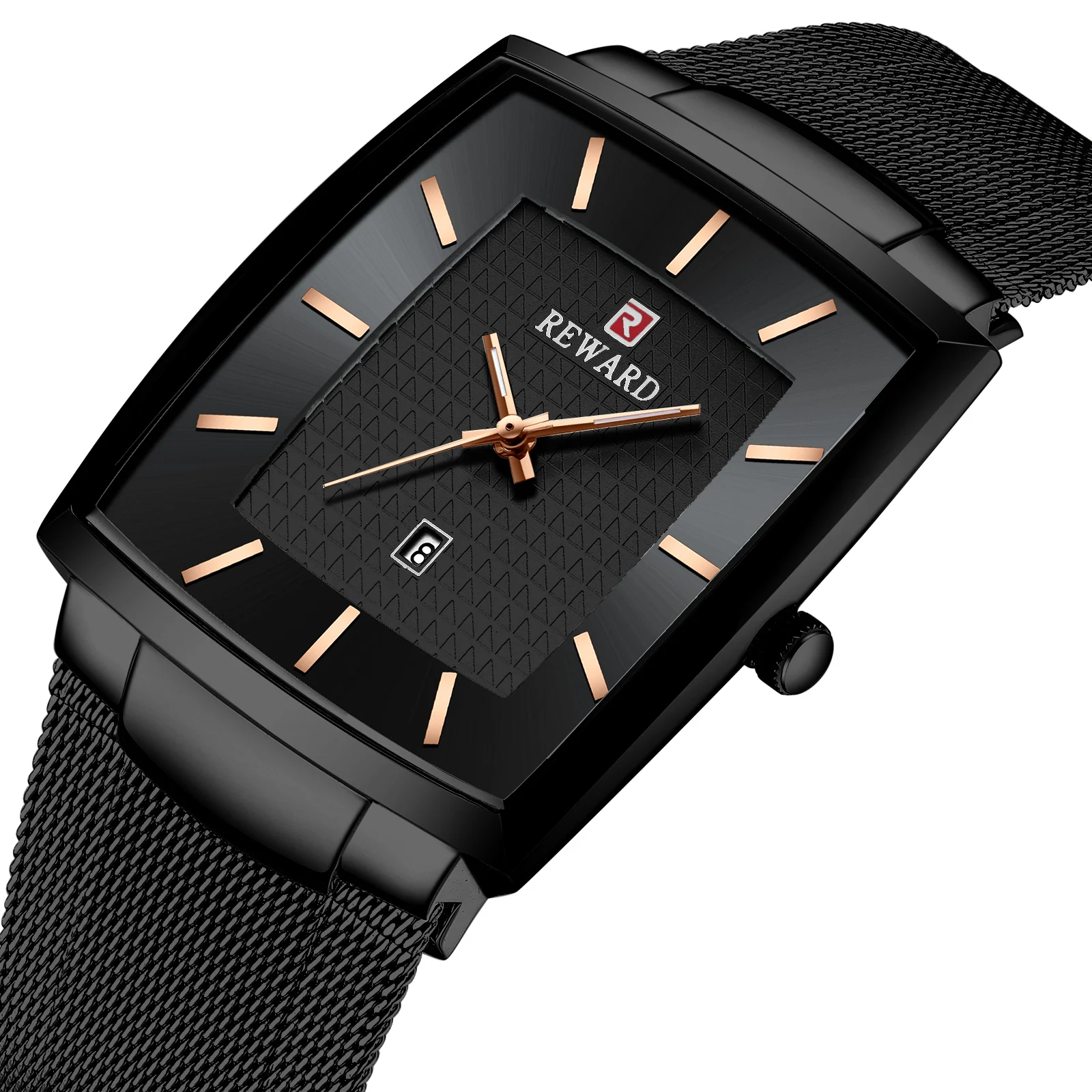 

RD62009M square fashion business men's watch mesh belt hot-selling style spot wholesale support custom OEM/ODM
