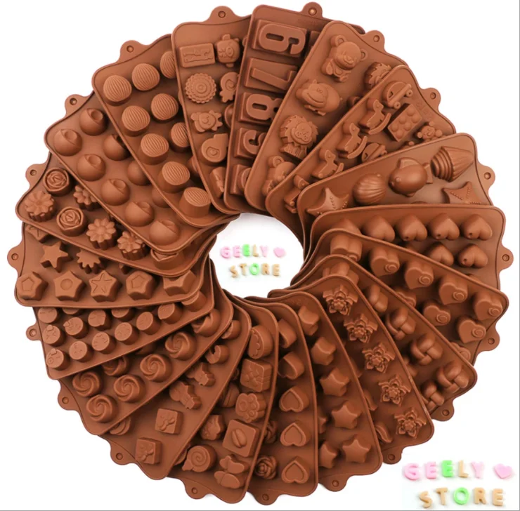 

New Silicone Chocolate Mould 29 Shapes Chocolate baking Tools Non-stick Silicone cake mold Jelly and Candy Mold 3D DIY