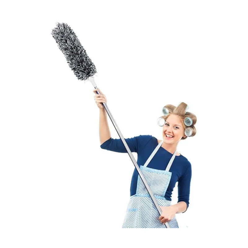 

Microfiber Duster with Extension Pole(Stainless Steel), Extra Long 100 inches, Bendable Head, Extendable,ceiling fan Cleaning