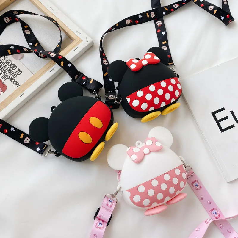 

Mouse toys coin purse minnie boy girl change bag children cartoon bag girls boys shoulder bag, As the pictures