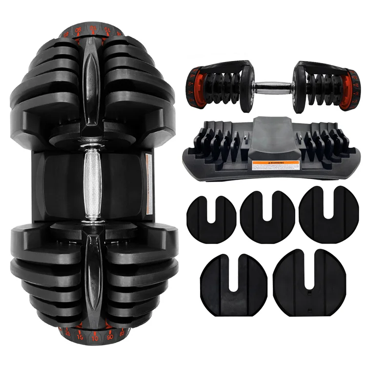 

New design home gym training equipment weight lifting 40kg adjustable dumbbell set