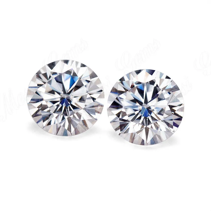 

Free Shipping Round Cut DEF VVS White Synthetic Moissanite, Def moissanite