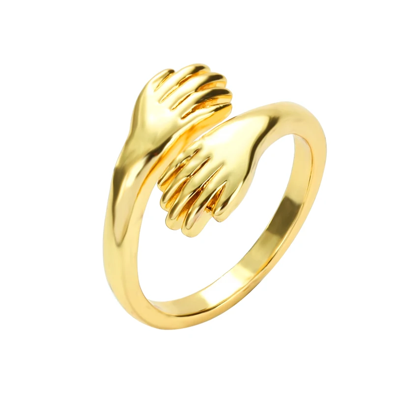 

2022 Love Copper Ring 18k Gold Plated Color Adjustable Hug Ring Fashion Eye Ring Jewelry, Picture