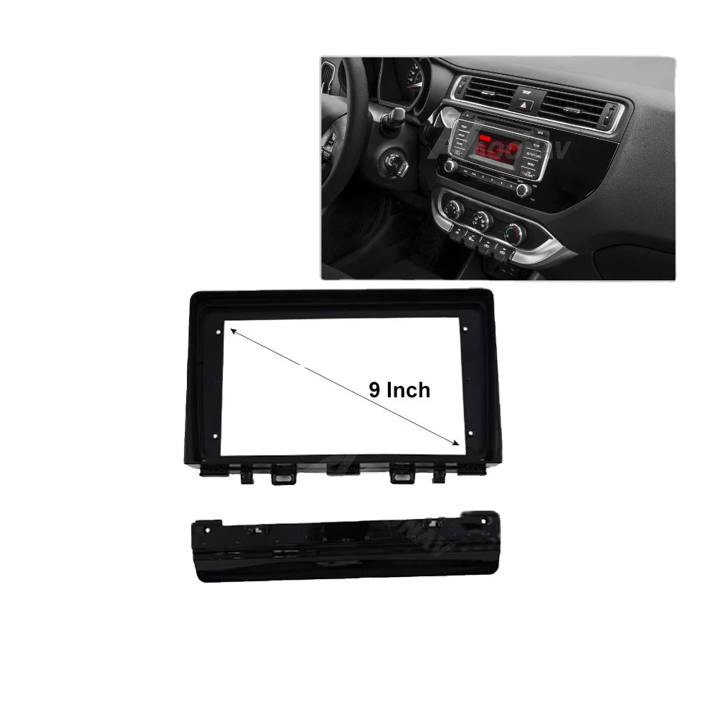 

Double Din Car Radio Fascia for Kia Rio 2016 car Dash Kit Stereo DVD Player Panel Install Surround Trim GPS DVD Bezel Frame