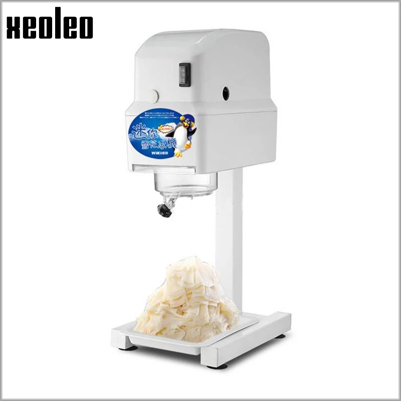 

XEOLEO Mini Ice shave machine 300W Shaved ice machine 50kgs/h Commercial Ice shaver 110V/220V White Snow Ice maker Icicle Slicer