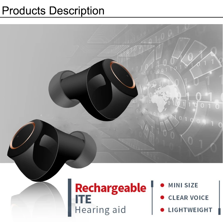 Pocket bluetooth 5.0 digital magnet rechargeable hearing aid