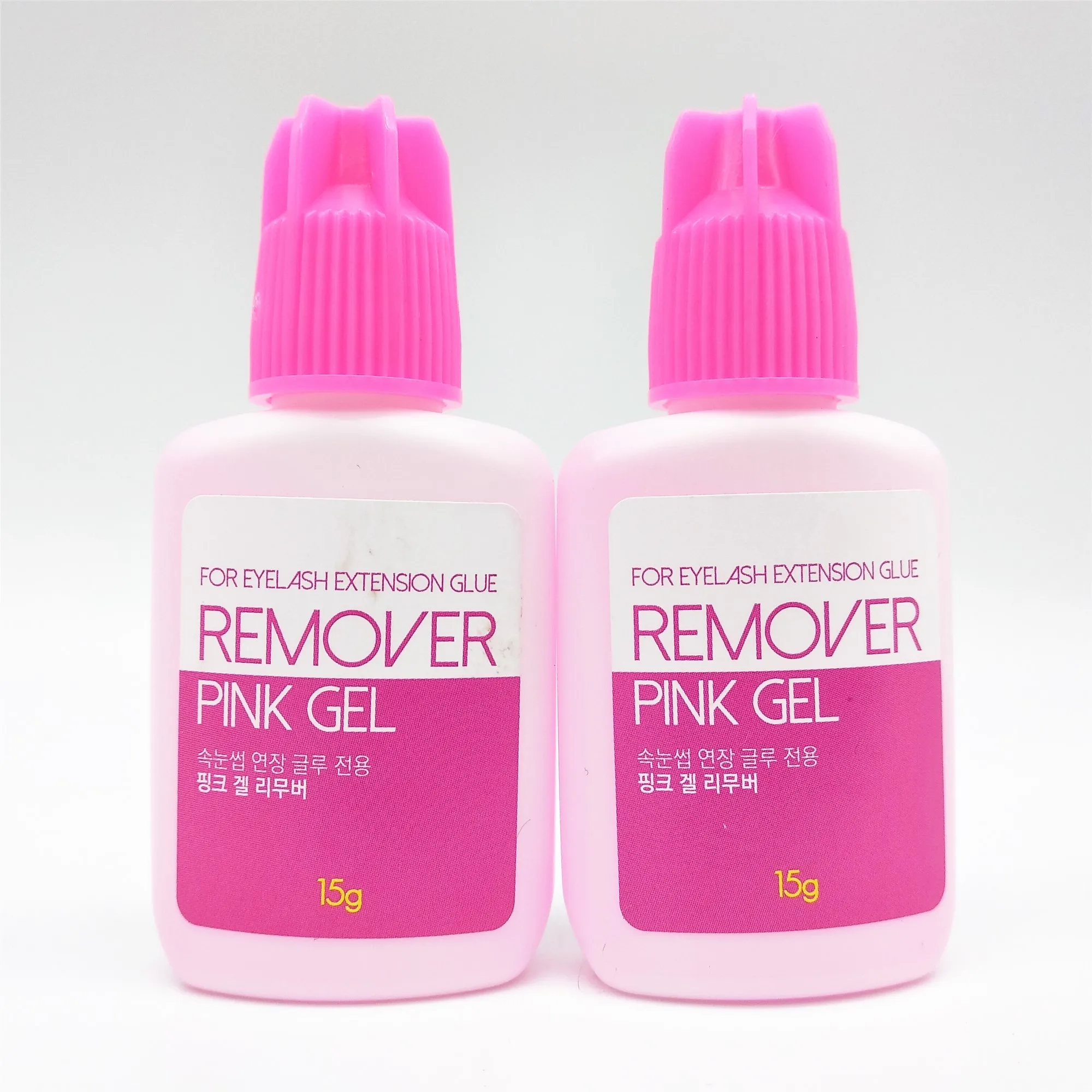 

Wholesale Pink Gel Remover 15g/bottle With Private Label For Individual Lash Extension