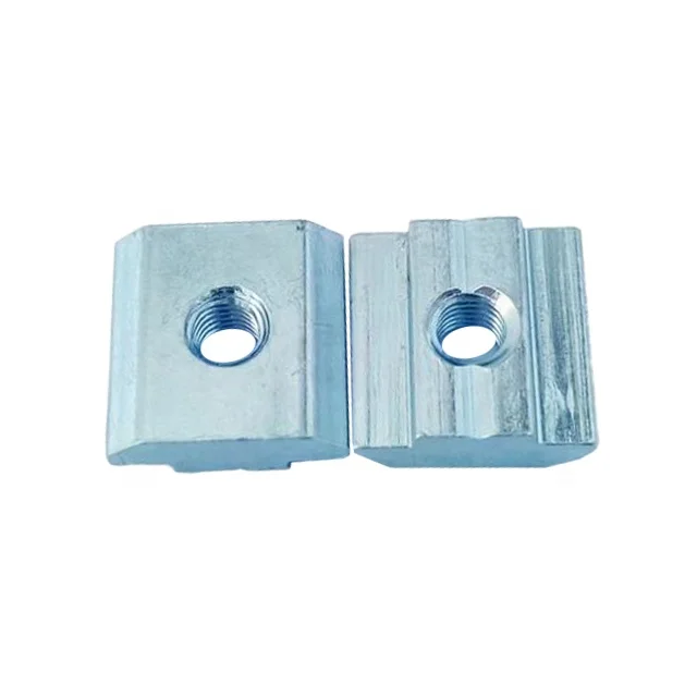 M4 M5 M6 M8 Unique Sliding T-Slot Nuts Carbon Steel T-Nuts Zinc Plated 30 Series Aluminum Profile Galvanized Slide-in T-Nuts