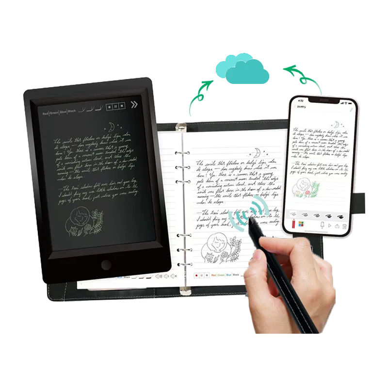 

OEM Smart Writing Pen A5 Paper Set Electronic Note Book with Smart Stlyus Pen for Hand Writing Recognition with APP