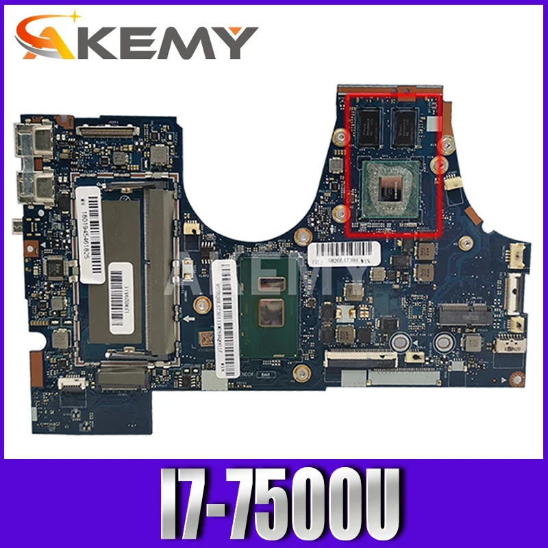 

High quality 5B20M14141 for YOGA 710-14IKB Motherboard With I7-7500U CPU LA-D471P N16S-GTR-S-A2 2GB GPU Tested
