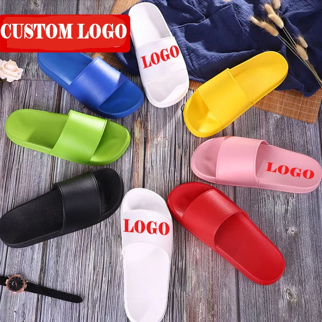 colorful slide sandals