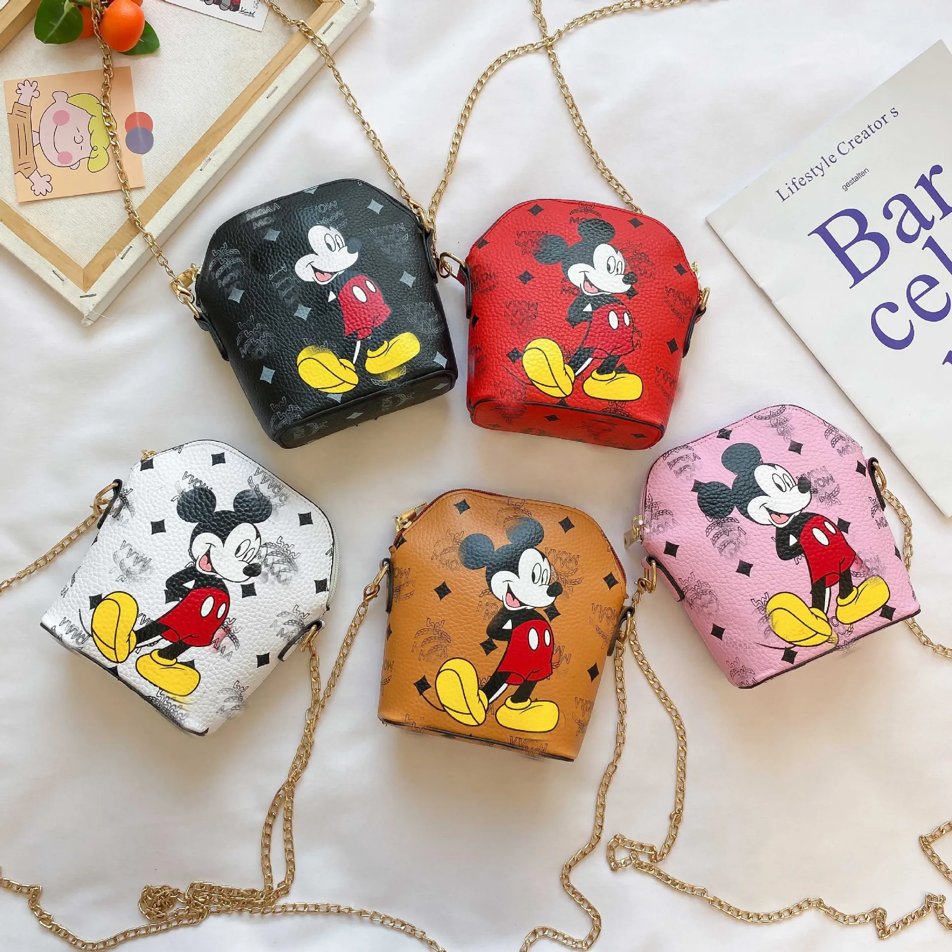 

New Children's Mini Shell Bag Baby Girls Princess Chain Bags Ladies Small Leather Cute Coin Wallet Purses