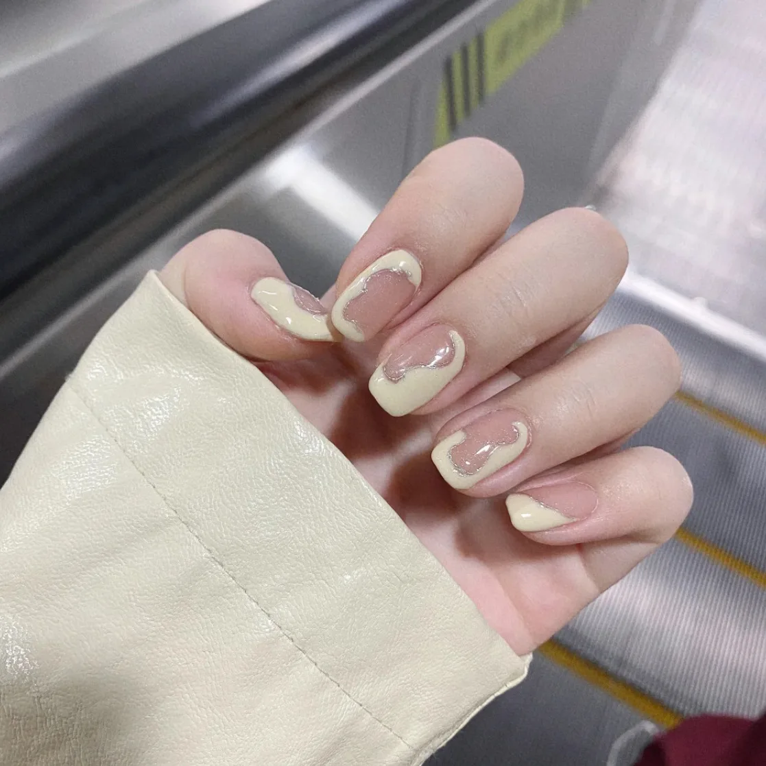 

2021 Best Selling Acrylic Custom False Artificial Fingernails Short Coffin Press On Nails, Picture