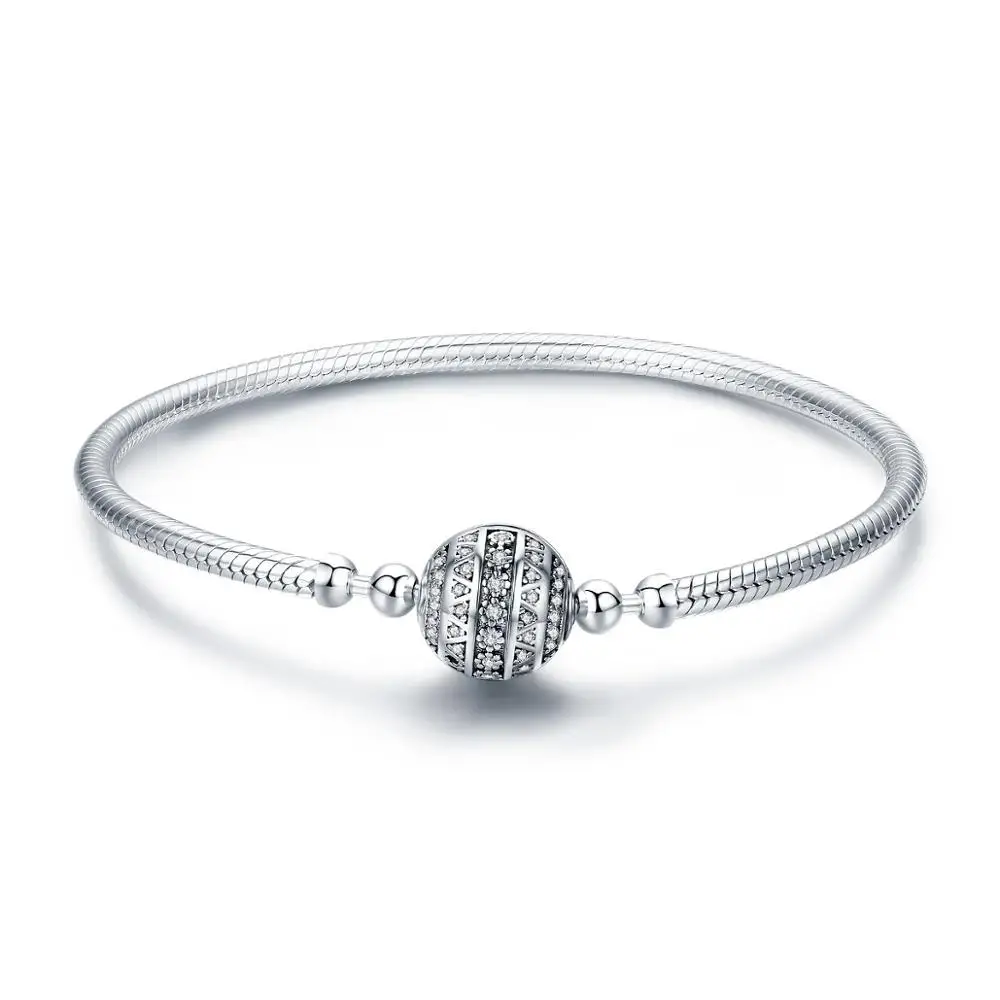 

Exquisite women jewelry DIY 925 silver charms bracelet