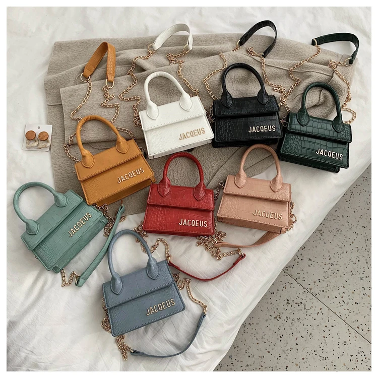 

Luxury Brand Designer Small Crossbody bags For Women Fashion PU Leather Handbag Mini Totes Solid Chain Shoulder Messenger Bags, Customized color