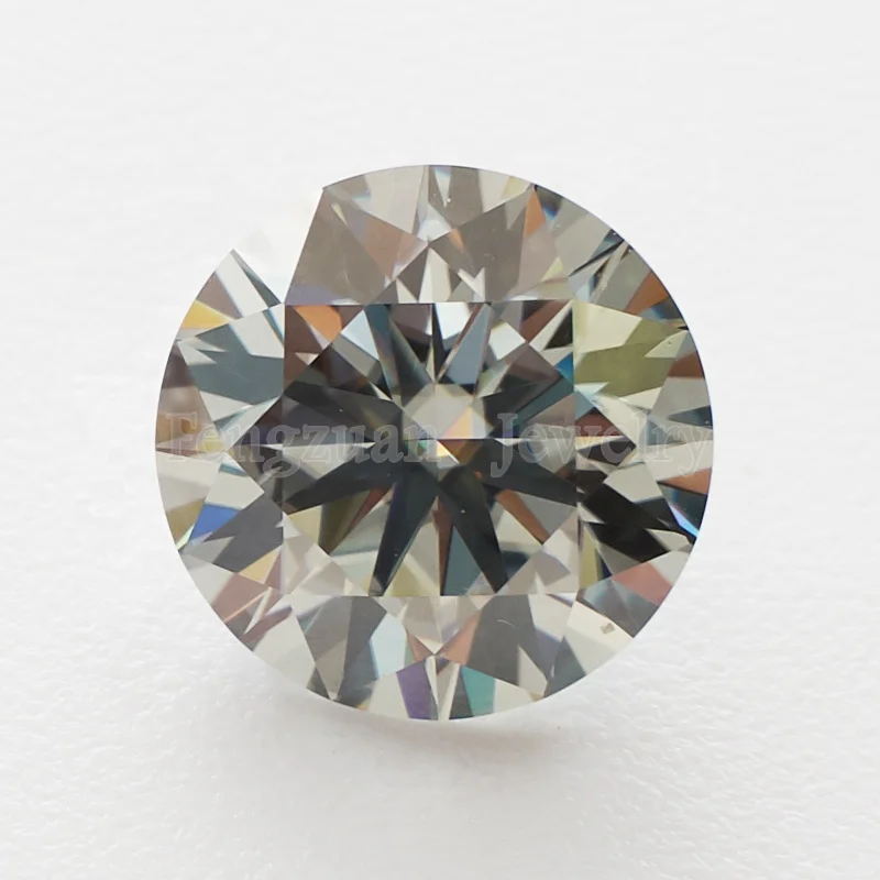 

Factory Price Jewelry Moissanites Round Cut 9mm Loose Gray Moissanites Gemstone for Earrings Ring Bracelet 2carats