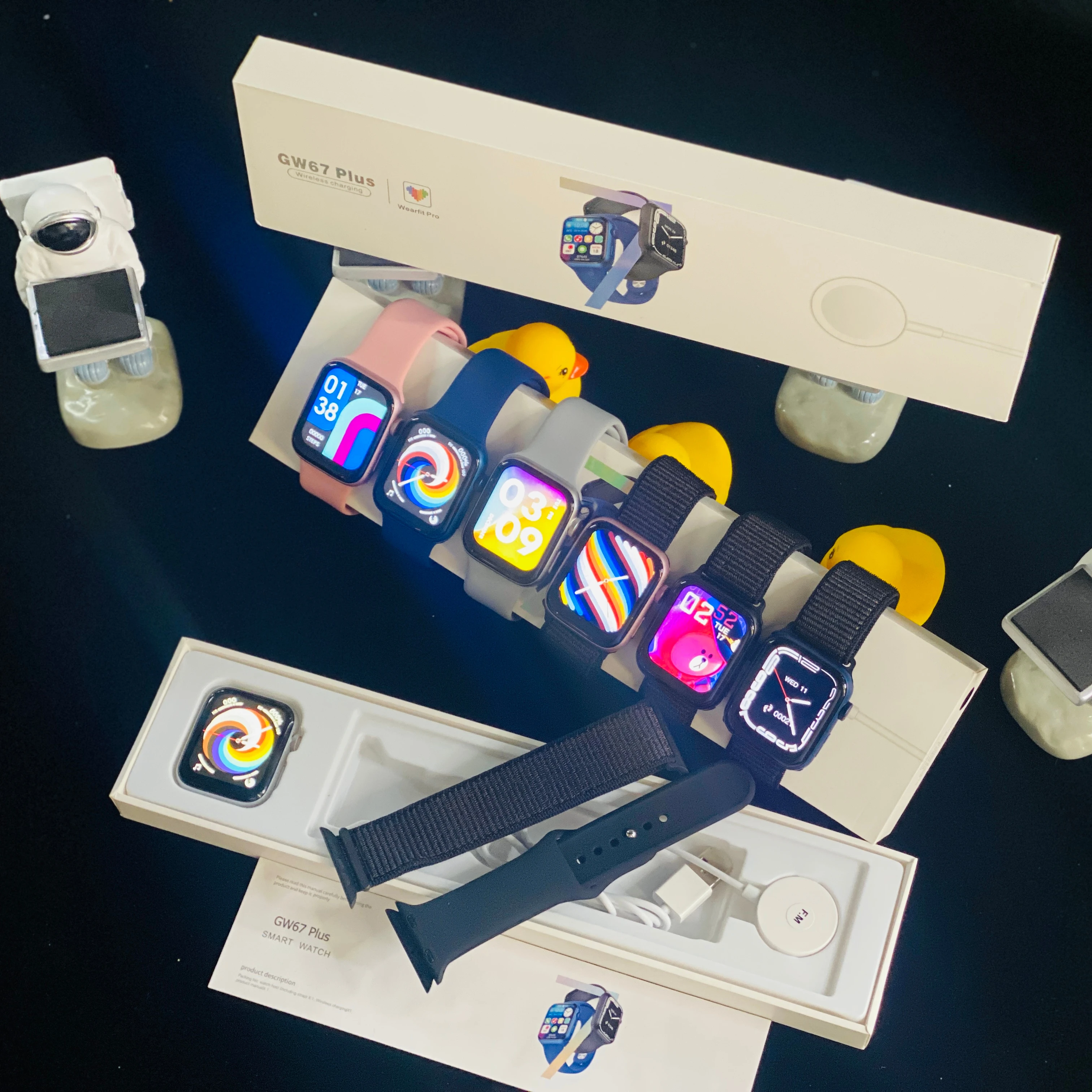 

2022 New Hot GW67 PLUS PRO NAX I watch series 7 watch IP67 android smart watch for men women, 4 colors