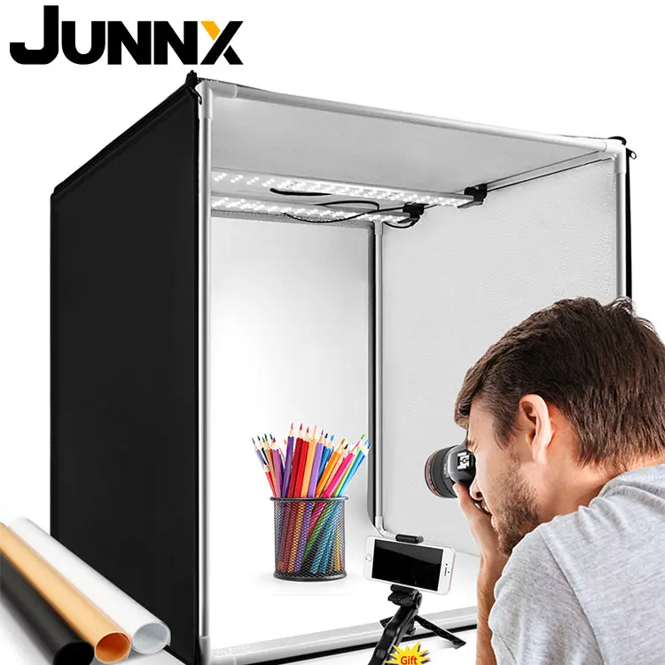 

JUNNX Wholesale Jewellery Soft Box Studio Photo LED Lightbox Portable Softbox Professional Jewelry Photography Light Box