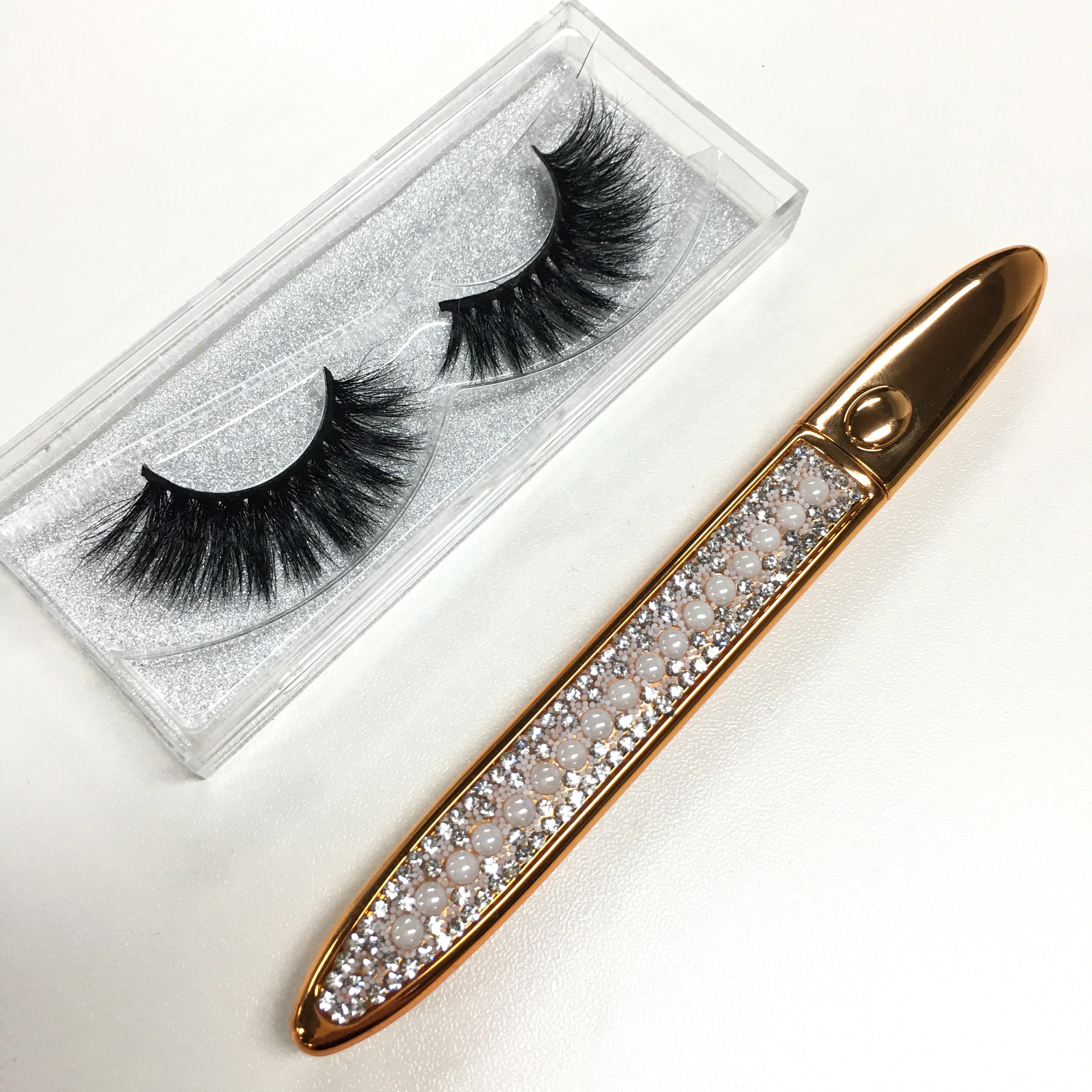 

full strip lashes with eyelash glue pen eyeliner, Natural black