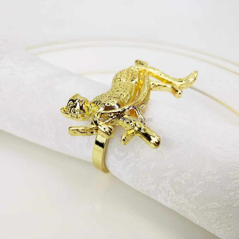New Leopard Napkin Rings For Wedding Decoration Cheetah Napkin Rings
