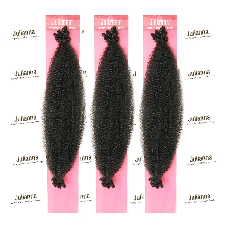 

Julianna kanekalon springy afro twist 16inch twisted up pre-fluffed 3x crochet ombre braids hair fluffed afro spring twist