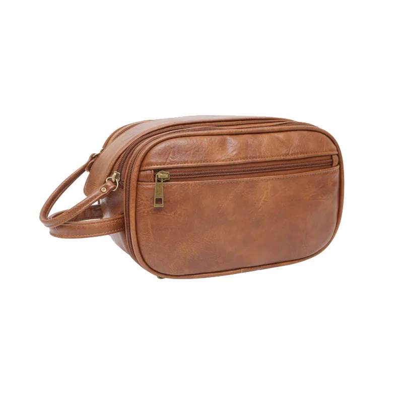 

New Styles Brown Travel Waterproof Handbag Men Women Makeup Washing Bags Toiletry Wash Bag