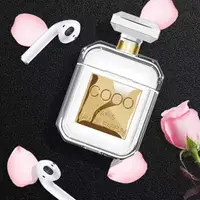 

White Black Perfume for Airpod Case Necklace Coco Miss with Chain Keychain Perfume Bottle Silicone Case for Airpods Skins