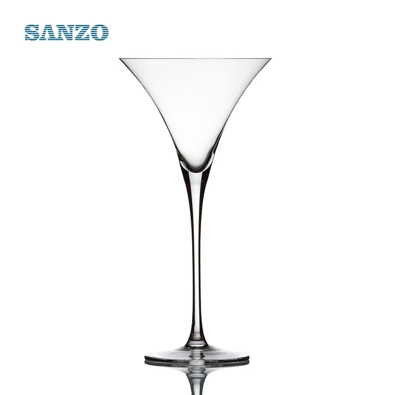 930005 Personalized Long Stem Handmade Crystal Novelty Martini Glass