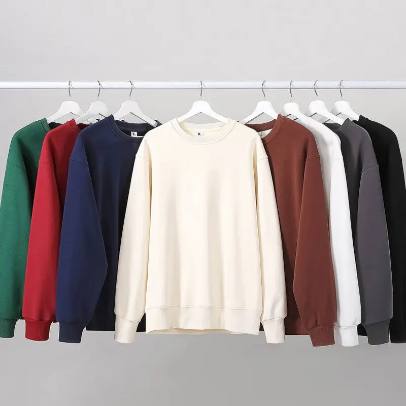 Wholesale OEM Custom Sweatshirt Crew Neck Pullover Plain Dyed Blank Jogger Functional Sweatshirt for Winter