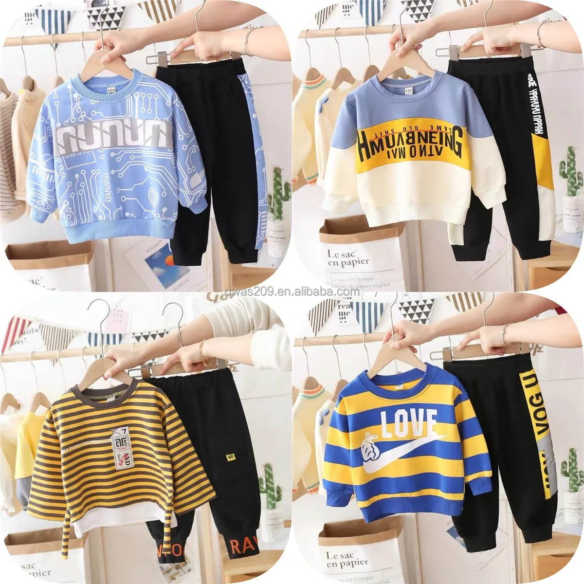 

Spring Autumn Winter Kids Clothing Sets baby boy girl casual children's wear hoody + Pant 2 Pcs cute Cartoon clothes Set