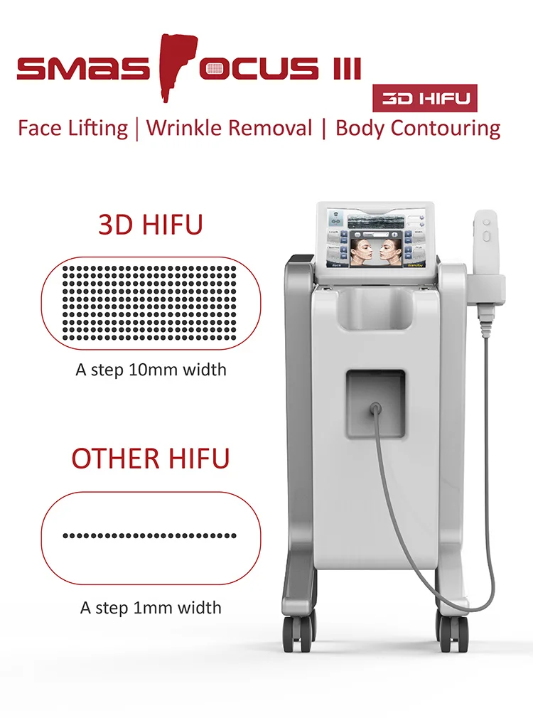 Medical 3D Hifu Facial Ultrasonic Professional Focused Ultrasound Anti-wrinkle Skin Tightening Microcurrent Face Lift Machine