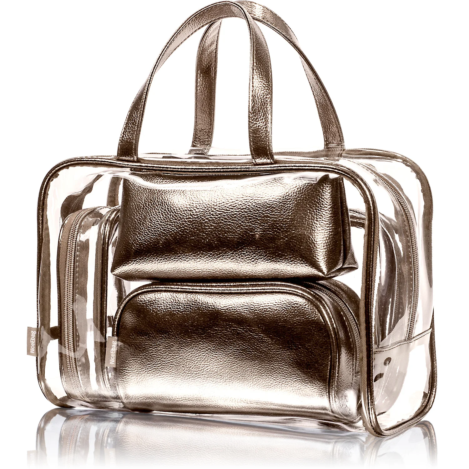 

5 Pcs Transparent Bag Waterproof Handbag Luggage Storage Bag Cosmetic Bag Set