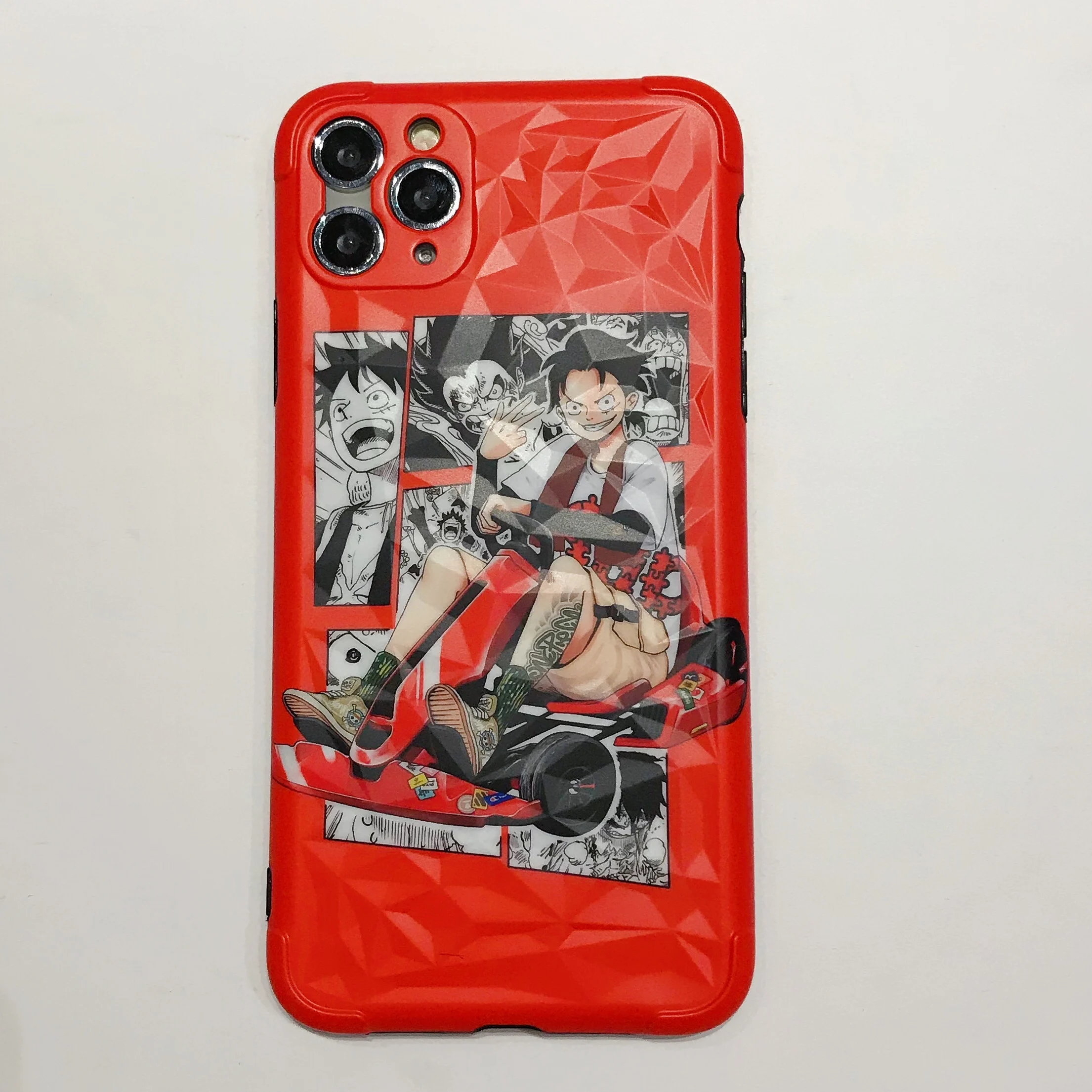 

2021 One Piece Family Japan Cartoon Diamond Design IMD Phone Cases For iPhone 12 Pro Max XS MAX XR X XR IMD Silicone Phone Cover