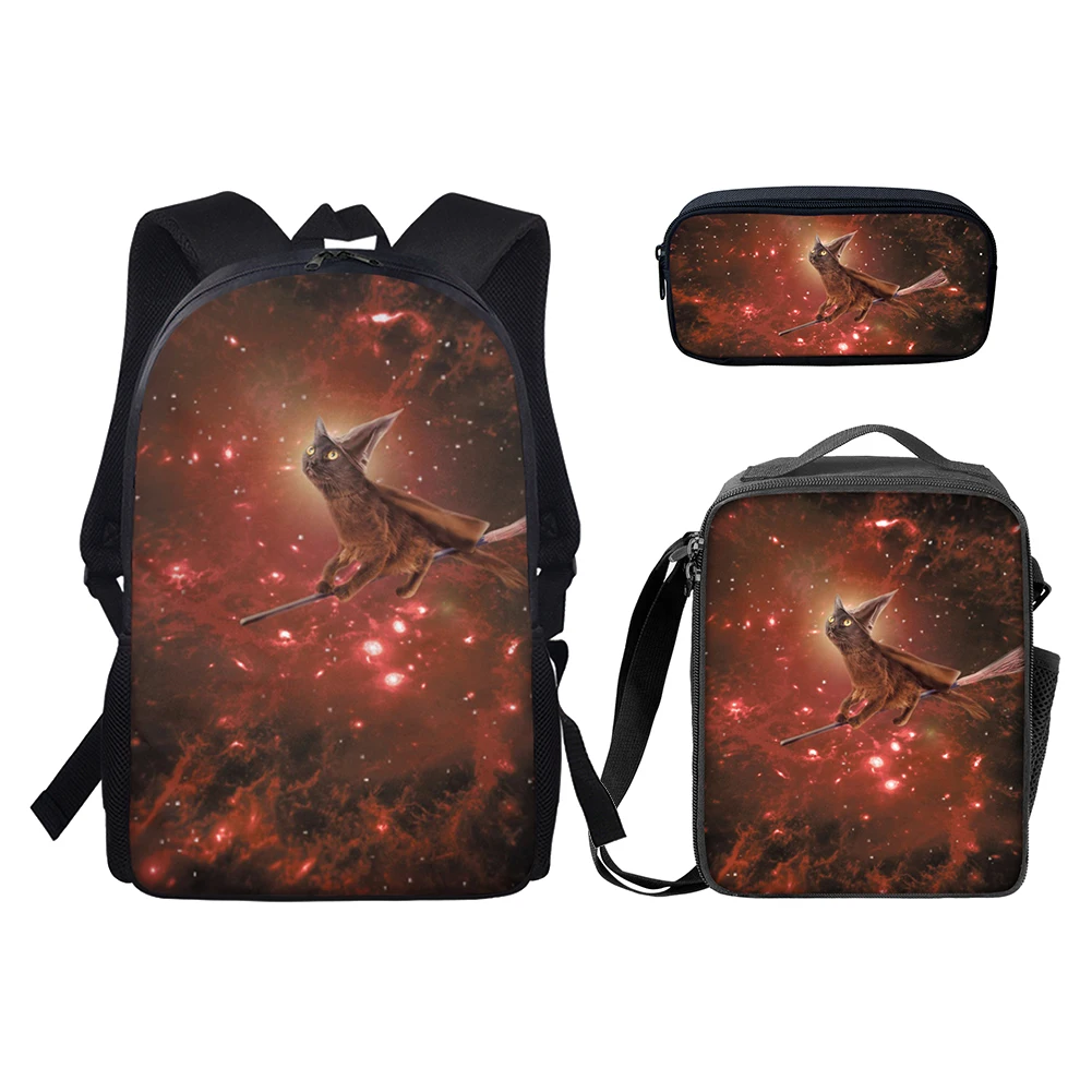 

Scholl Bags Kids School Children Starry Sky With Animal Pattern Design Cheap 3PCS Set Kids School Bags Set School Bag Girl Set, Customized color